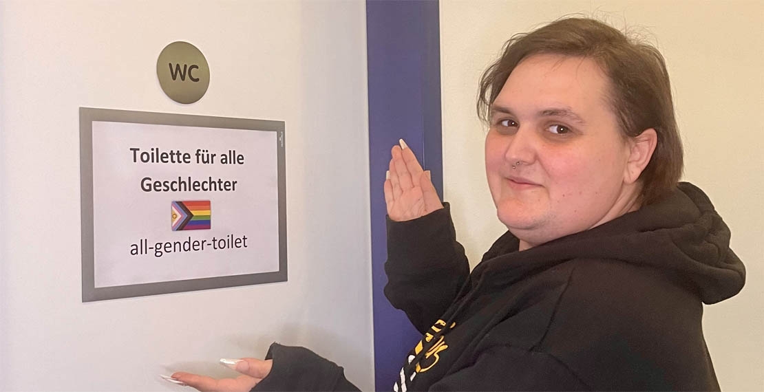Genderneutrale Toilette bei ISE in Amberg